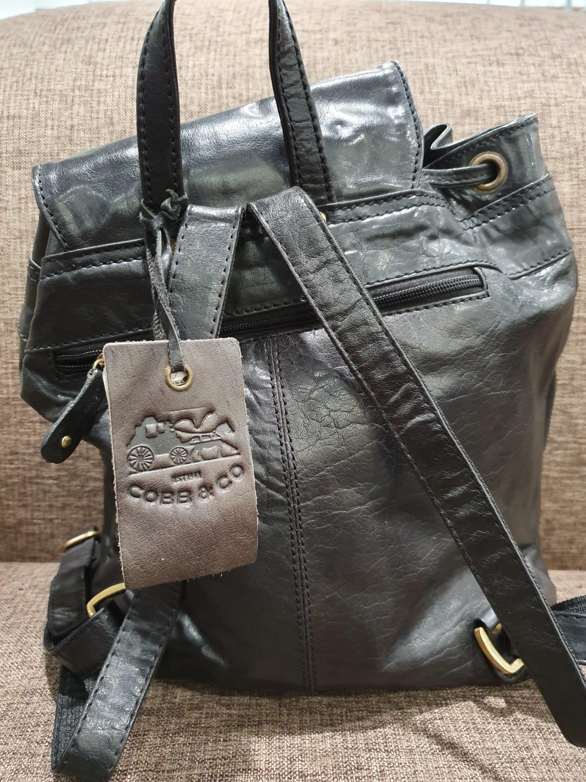 Cobb & Co Black Shoulder Bag - Leather Direct