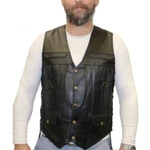 Fashion leather vest