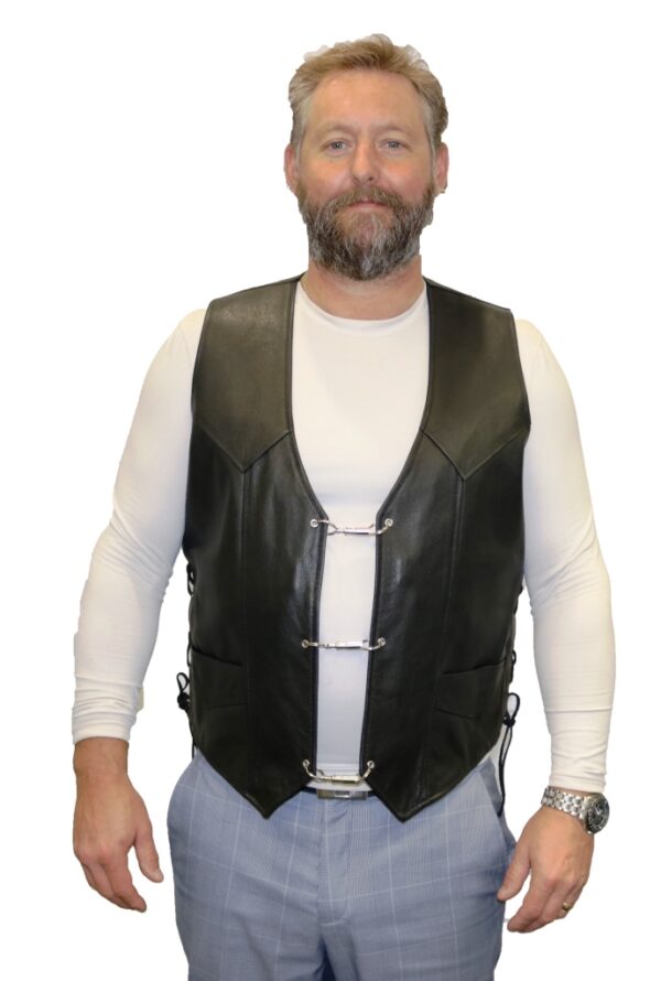 mens leather vests nz