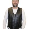 mens leather vest