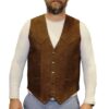 Brown leather vest mens