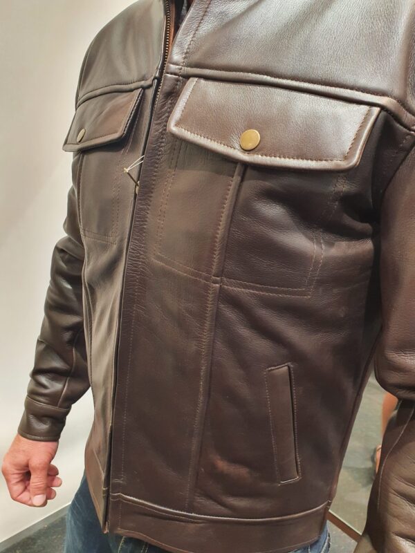 chocolate leather jacket