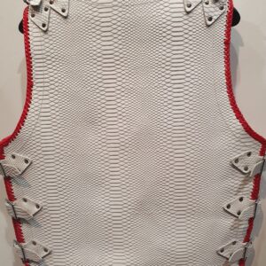 crocodile print leather vest