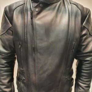 stretch leather jacket motorcycle