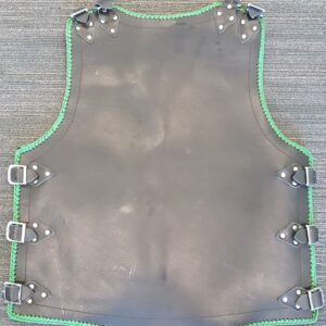 green leather vests