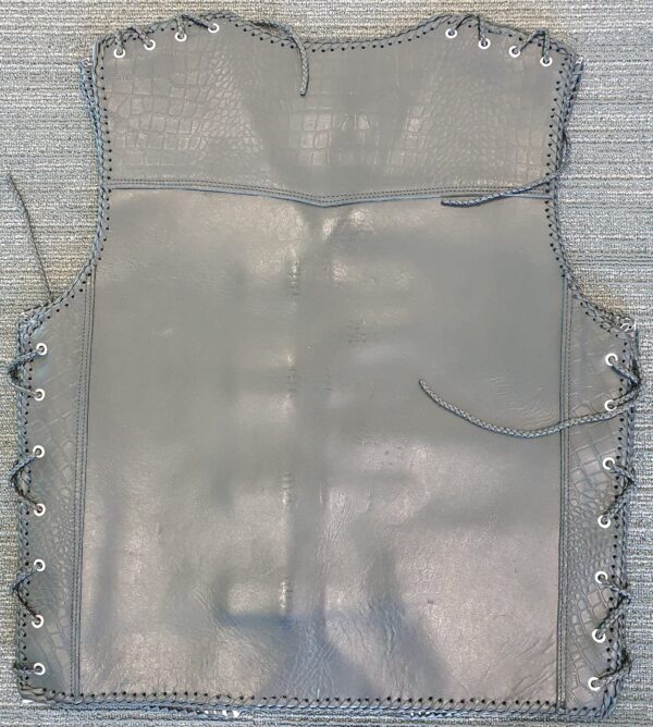 crocodile print leather vest