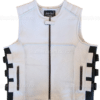White Leather Vest