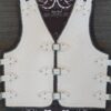 white crocodile print leather vest