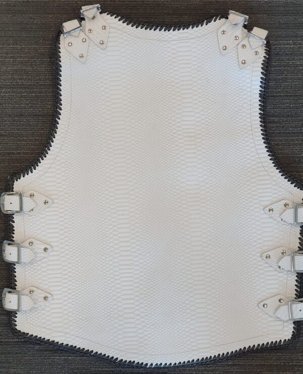 snake print leahter vest
