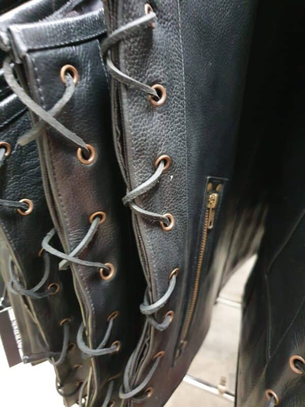 Leather vest size laces