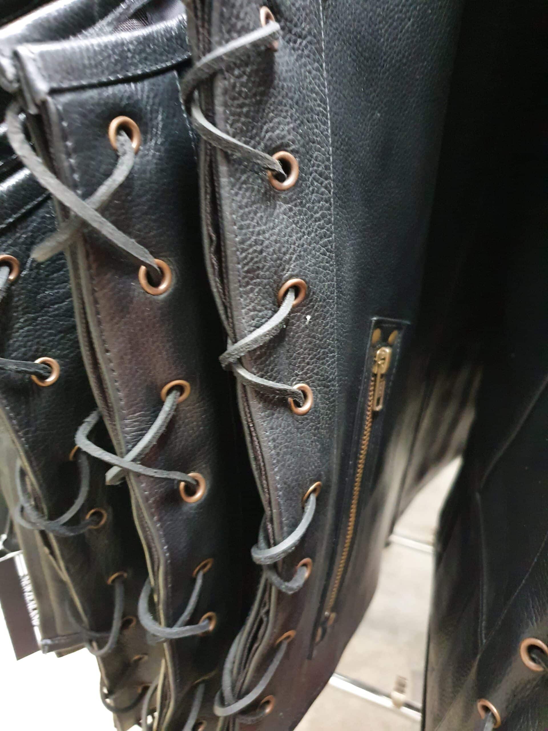 Cowhide Leather Vest - Black Zip Leather Vest - Genuine Leather