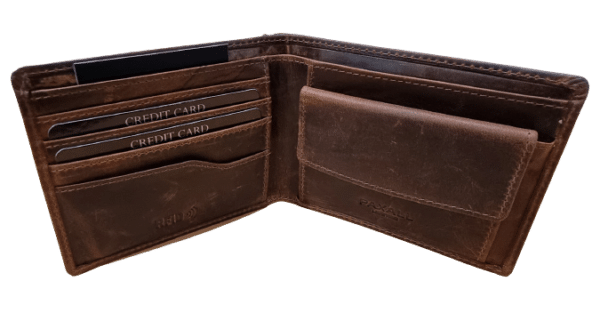 mens brown leather wallet