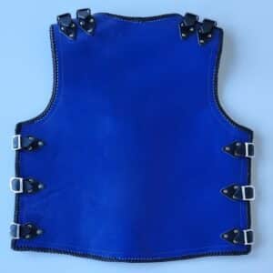 4mm thick blue leather vest