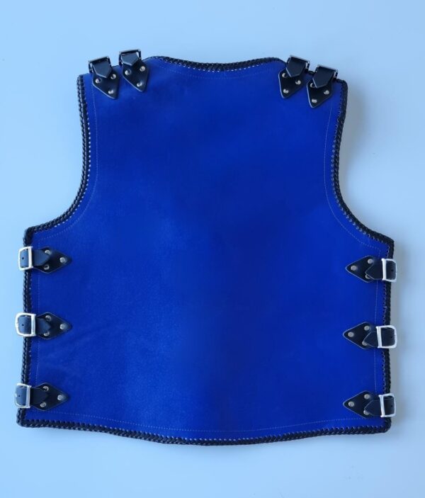 4mm thick blue leather vest