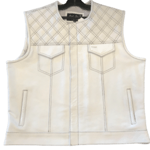 white leather vest
