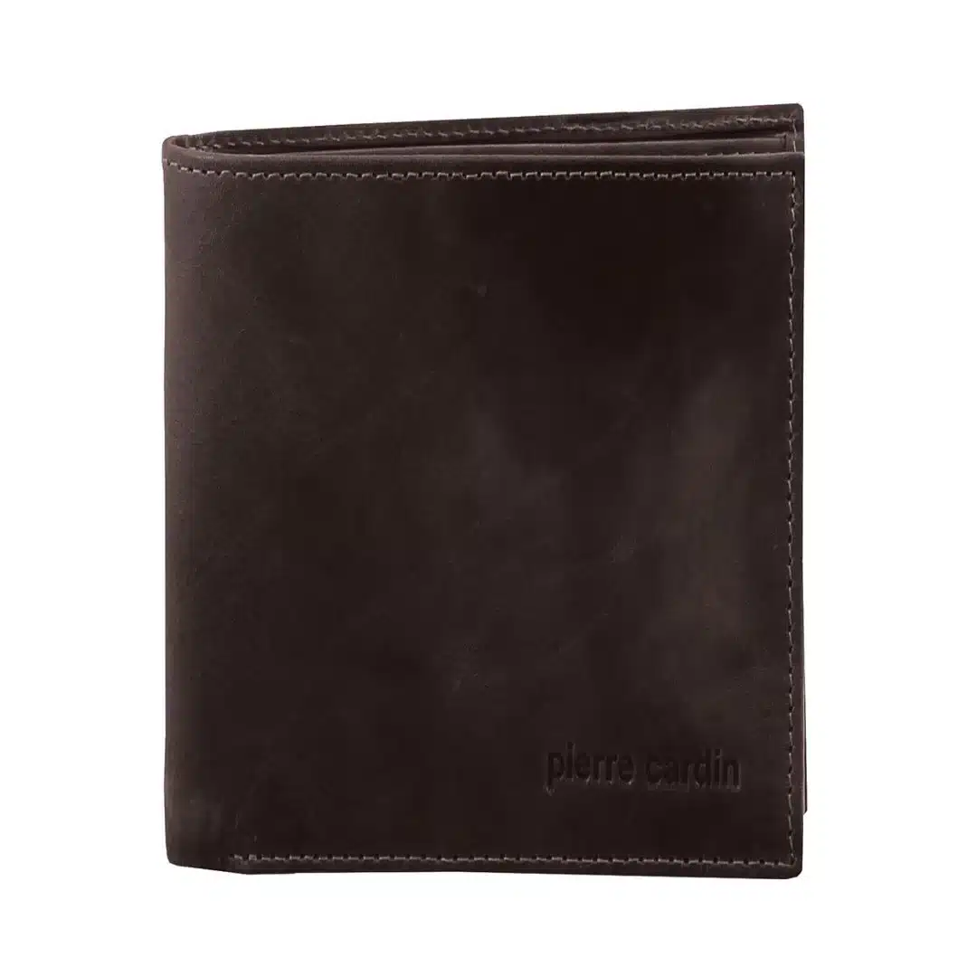 PIERRE CARDIN RUSTIC LEATHER TRI-FOLD MENS WALLET - Leather Direct